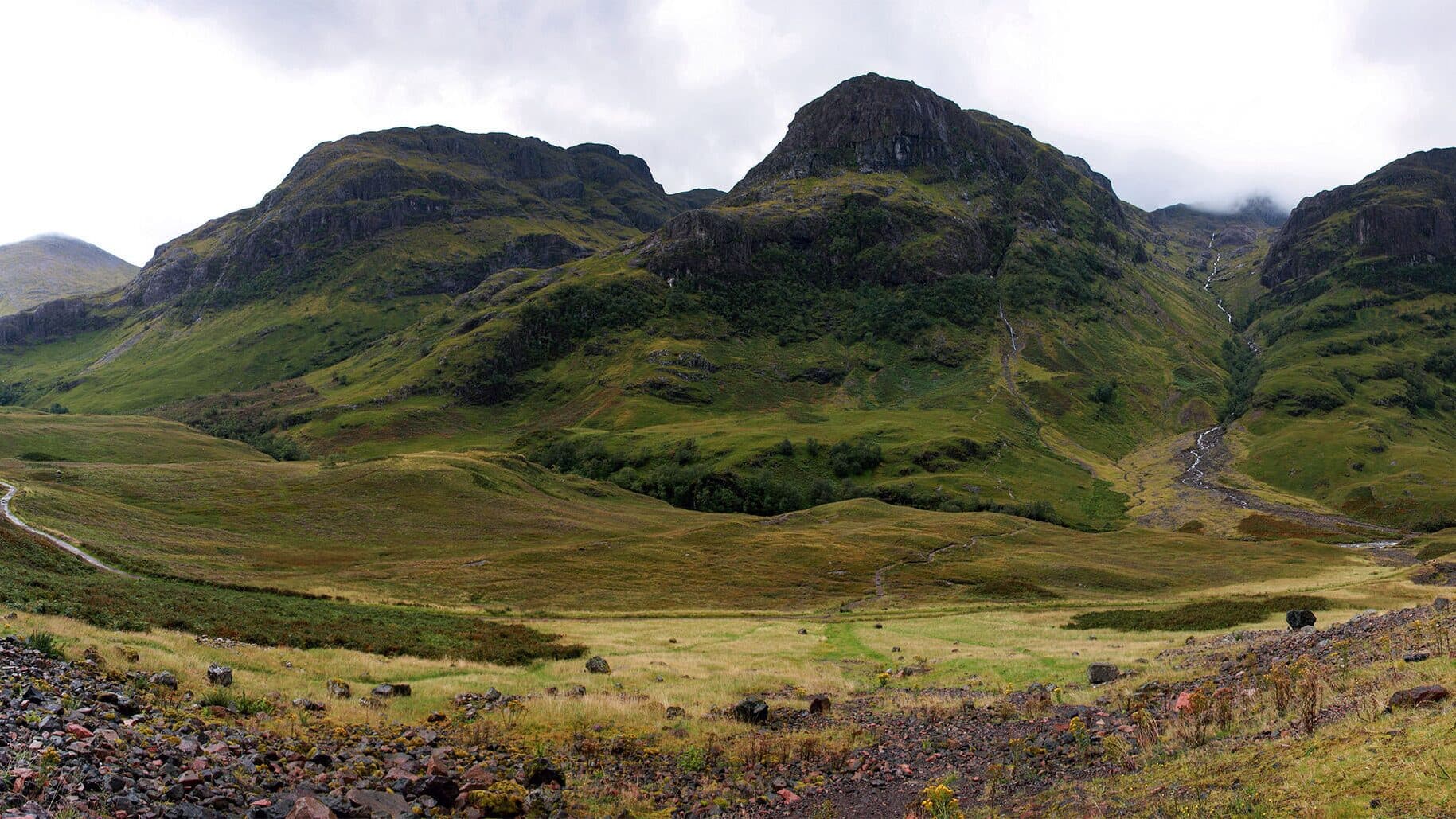 The Three Sisters mountains in Glen Coe