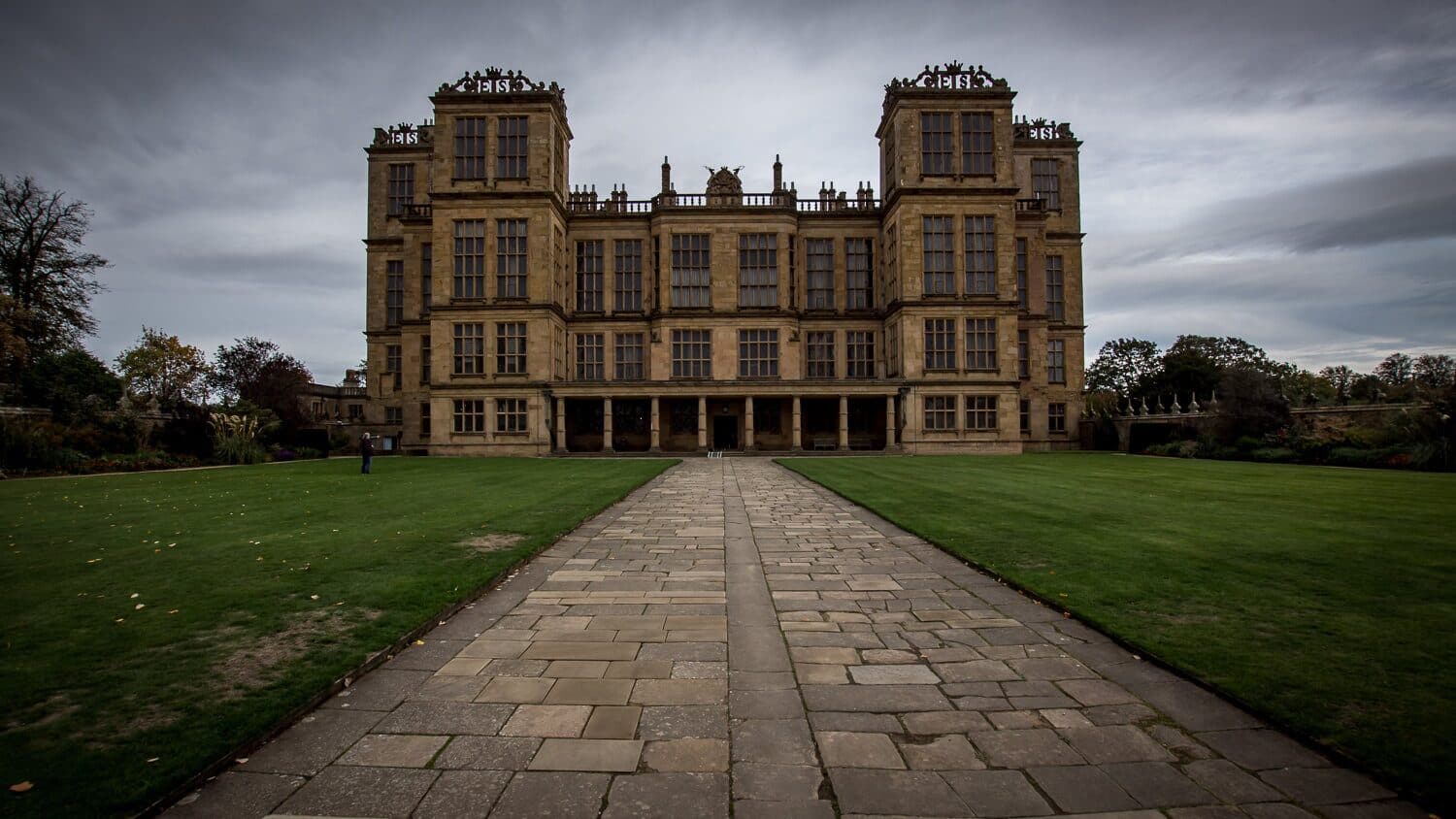 Hardwick Hall viewed from its grounds