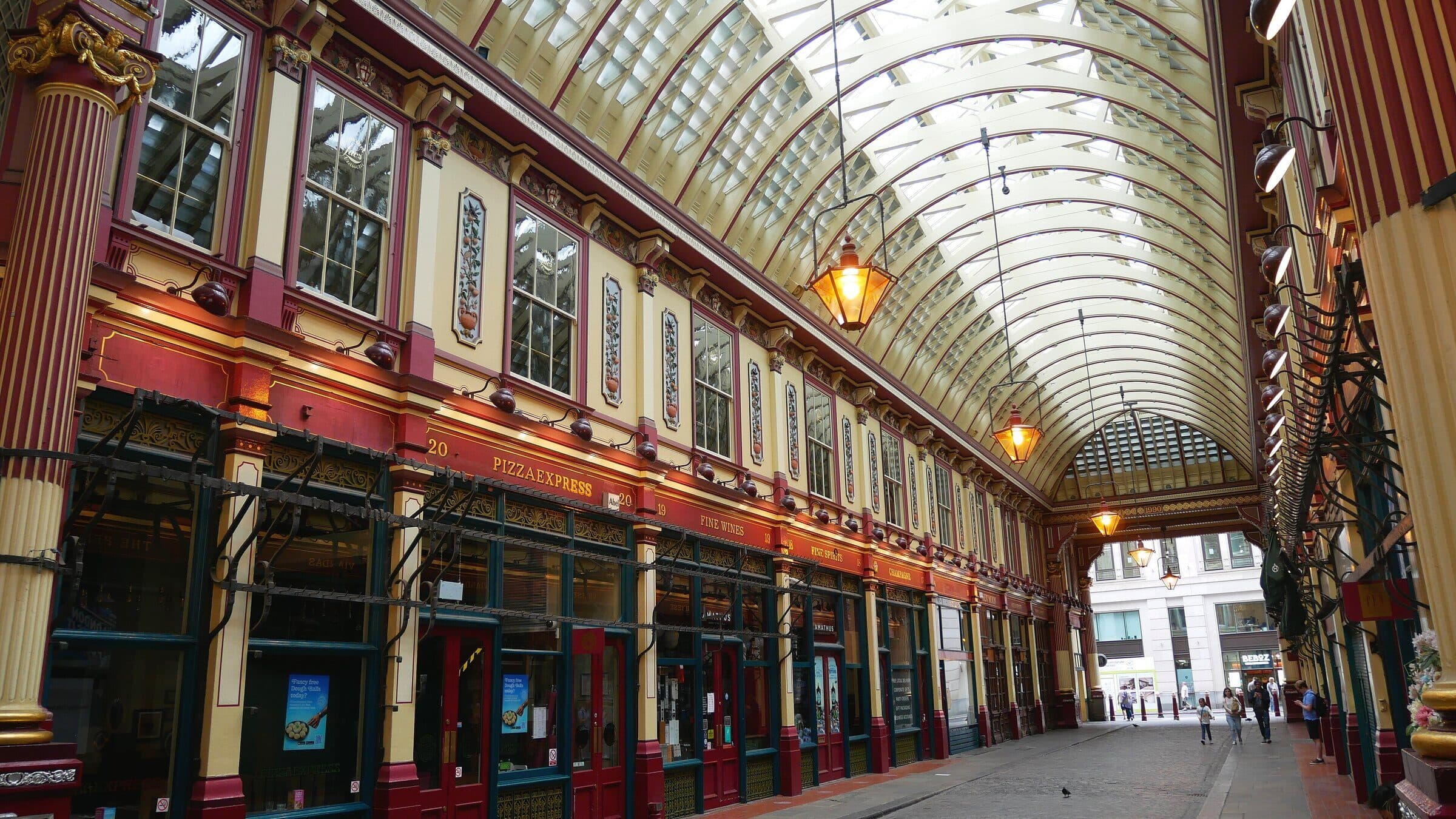 Colourful covered interior of Leadenhall Market